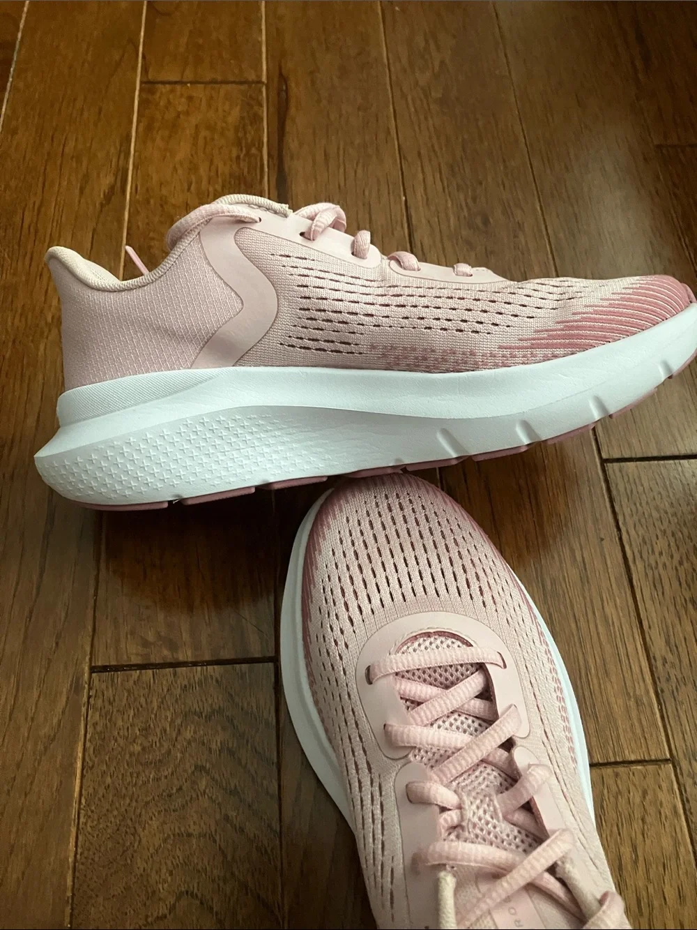 Under Armour Pink Breathable Knit Running Shoes